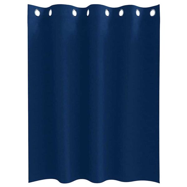 vidaXL Blackout Curtains with Rings 2 pcs Dark Blue 140 x 140 cm