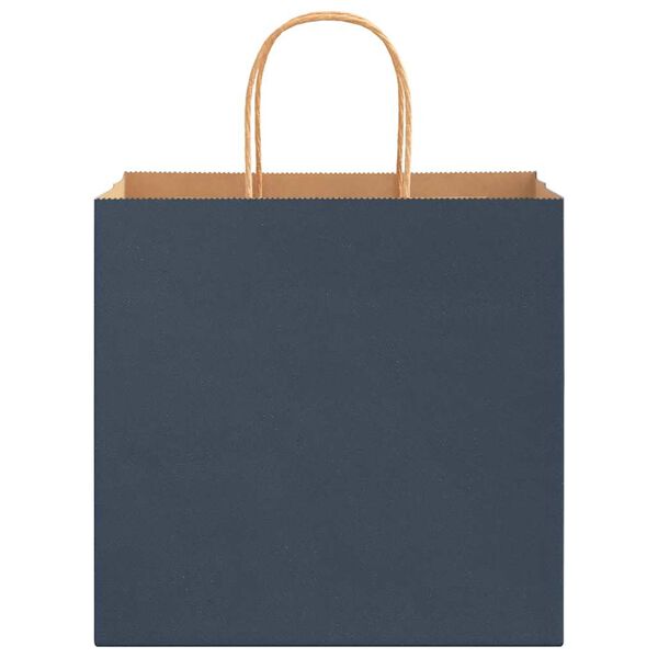 vidaXL Paper Bags 250 pcs with Handles Blue 26x17x25 cm