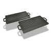 vidaXL Grill Platter 2 pcs Cast Iron Reversible 50x23 cm