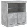 vidaXL Sideboard with LED Lights Concrete Grey 142.5x37x67 cm