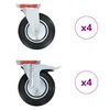 vidaXL 8 pcs Swivel Casters 200 mm