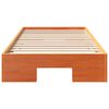 vidaXL Floor Bed Frame with Storage Brown 100 x 200 cm Solid pine wood