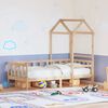 vidaXL Day Bed with Roof without Mattress 90x190 cm Single Solid Wood