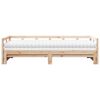 vidaXL Daybed with Trundle and Mattresses 90x190 cm Solid Wood Pine