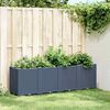 vidaXL Garden Planter Blue Grey 160x40x53 cm PP