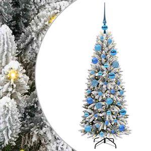 vidaXL Artificial Christmas Tree with 150 LEDs with Stand White 120 cm