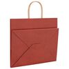 vidaXL Paper Bags 50 pcs with Handles Red 32x22x28 cm