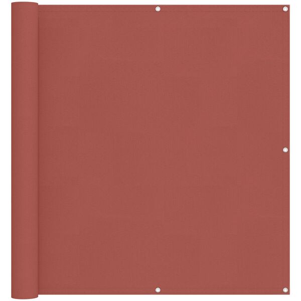 vidaXL Balcony Screen Terracotta 110 x 600 cm Oxford Fabric