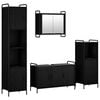 vidaXL Bathroom Cabinet Set 4 pcs Black Oak 40 x 36 x 181 cm