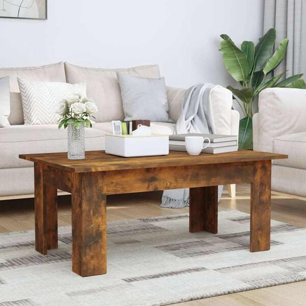 vidaXL Coffee Table Smoked Oak 100x60x42 cm Engineered Wood
