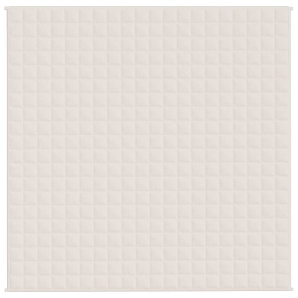 vidaXL Weighted Blanket Light Cream 200x200 cm 13 kg Fabric