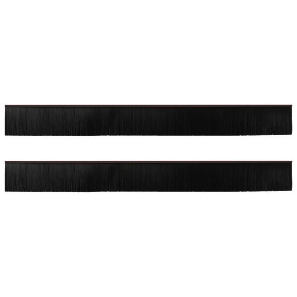 vidaXL Self-adhesive Door Brush Seals 2 pcs Brown 100 cm