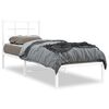 vidaXL Metal Bed Frame without Mattress with Headboard White 80x200cm