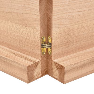 vidaXL Table Top Light Brown 220x50x(2-6) cm Treated Solid Wood Oak