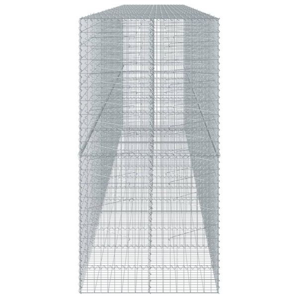 vidaXL Gabion Basket with Cover 700x100x200 cm Galvanised Iron