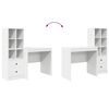 vidaXL Desk with Drawer 2 pcs White