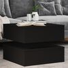 vidaXL Coffee Table with LED Lights Black 50x50x40 cm
