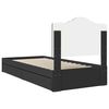 vidaXL Storage Bed with Headboard Black 90 x 190 cm Engineered Wood