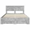 vidaXL Bed Frame Concrete Grey 140 x 200 cm Engineered Wood