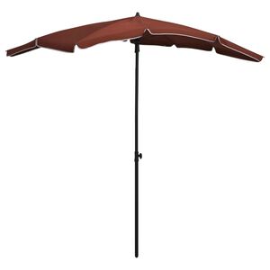 vidaXL Garden Parasol with Pole 200x130 cm Terracotta