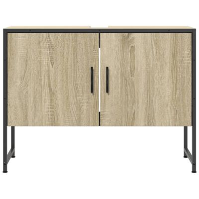 vidaXL Bathroom Sink Cabinet Sonoma Oak 80x33x60 cm Engineered Wood