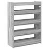 vidaXL Shoe Rack Grey Sonoma 60x25x81 cm Engineered Wood
