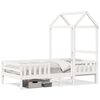 vidaXL Bed Frame with Roof without Mattress White 90x190 cm Single