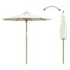 vidaXL Garden Parasol Cream White &Oslash; 240 x 260 cm Bamboo