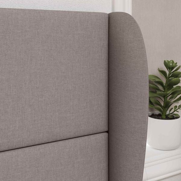 vidaXL Headboard Ear Beige 80 x 23 x 6 cm Fabric