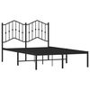 vidaXL Metal Bed Frame without Mattress with Headboard Black 120x200cm