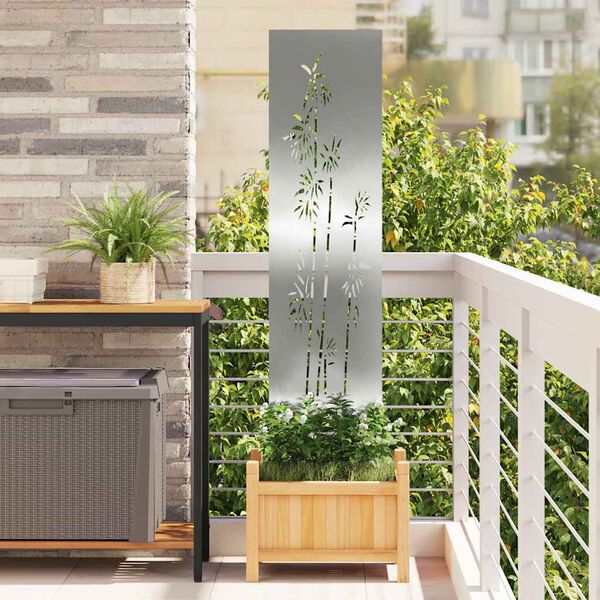 vidaXL Garden Privacy Screen Silver 32 x 140 cm Galvanised steel