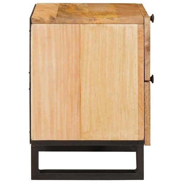 vidaXL Bedside Cabinet Natural 40 x 33 x 46 cm Solid Mango Wood