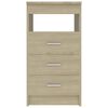 vidaXL Drawer Cabinet Sonoma Oak 40x50x76 cm Engineered Wood