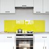 vidaXL Kitchen Backsplash 2 pcs Yellow 70 x 40 cm Tempered Glass
