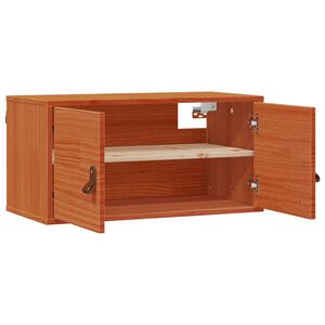 vidaXL Wall Cabinet Wax Brown 60 x 30 x 30 cm Solid Pine Wood