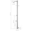 vidaXL Garden Shower with Grey Base 220 cm Stainless Steel