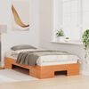 vidaXL Floor Bed Frame with Storage Brown 100 x 200 cm Solid pine wood