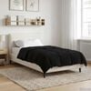 vidaXL Summer Duvet Quilted Black 135 x 200 cm Microfiber