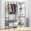 vidaXL Clothes Rack with Shelf Grey 120 x 44 x 160 cm Engineered Wood