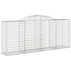 vidaXL Arched Gabion Basket 300x50x120/140 cm Galvanised Iron