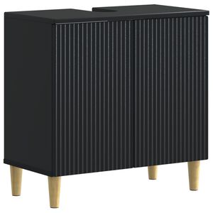 vidaXL Bathroom Sink Cabinet ARNHEM Black 59.5 x 31.5x 59 cm