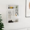 vidaXL Wall Shelf 2 pcs High Gloss White 50x15x50 cm Engineered Wood