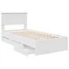 vidaXL Bed Frame with Drawer White 100 x 200 cm Engineer Wood