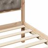 vidaXL Bed Frame with Headboard Taupe 90 x 190 cm Solid Pine Wood