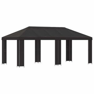 vidaXL Garden Gazebo 6 x 3 m Anthracite Polyester and Steel 190 gsm