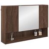 vidaXL Mirror Cabinet Brown Oak 80 x 17 x 55 cm Engineered Wood