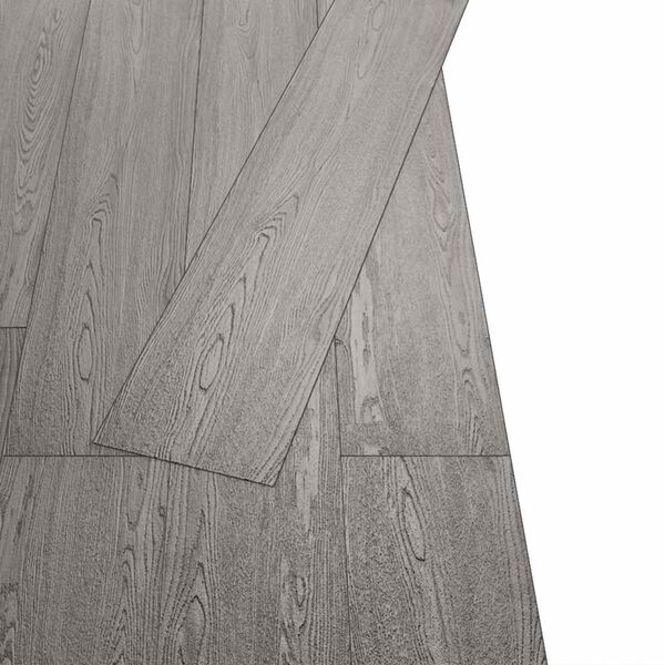 vidaXL Flooring Planks 18 pcs Dark Grey 2.51 m&sup2; PVC