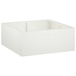 vidaXL Retaining Wall 4 pcs 100 x 100 x 30 cm Steel White