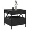 vidaXL Coffee Table with Infinity LED Black 50x50x51 cm