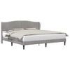vidaXL Bed Frame with Headboard Light Grey 180 x 200 cm Velvet